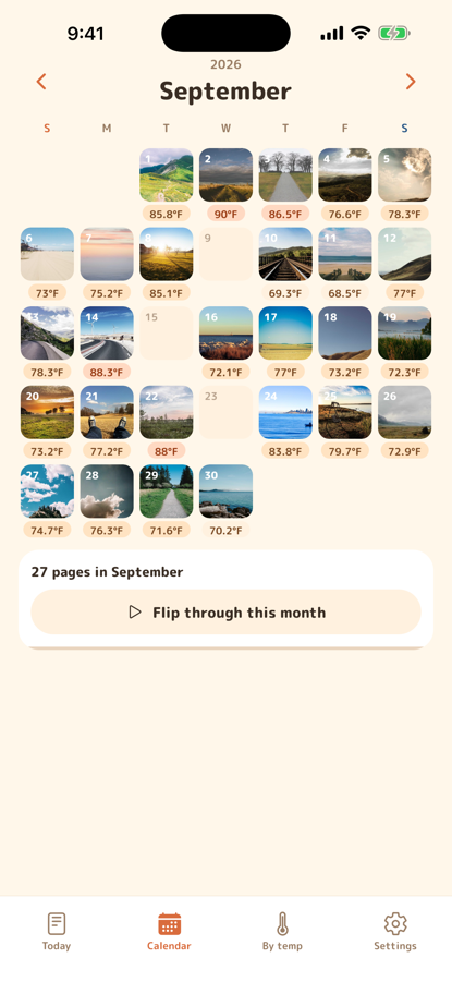 App screen